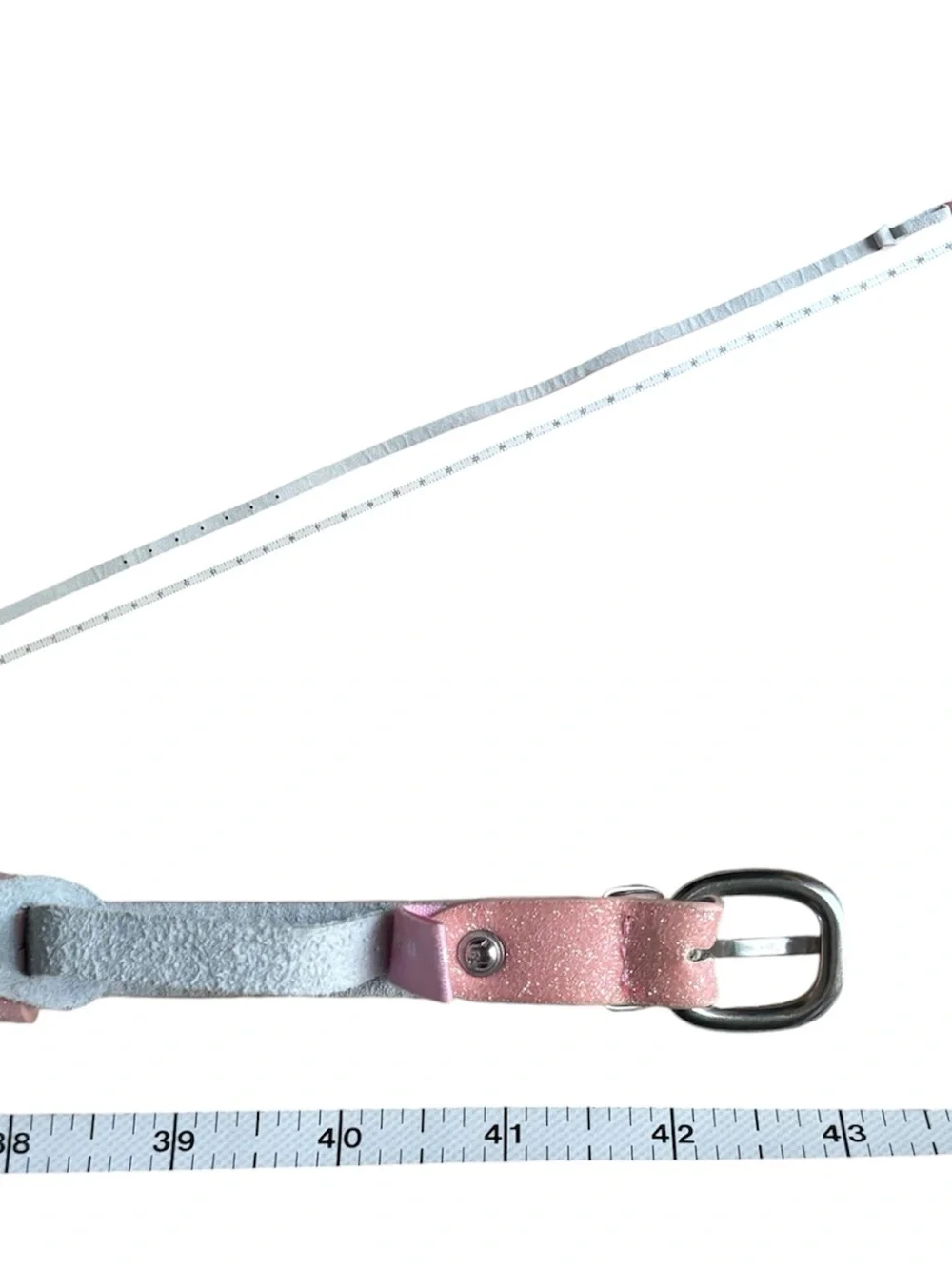 Terranova Pink Glitter Skinny Belt